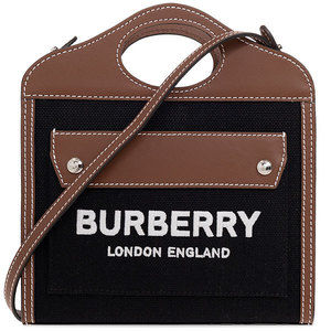 Burberry Outlet Leather Handbag Black